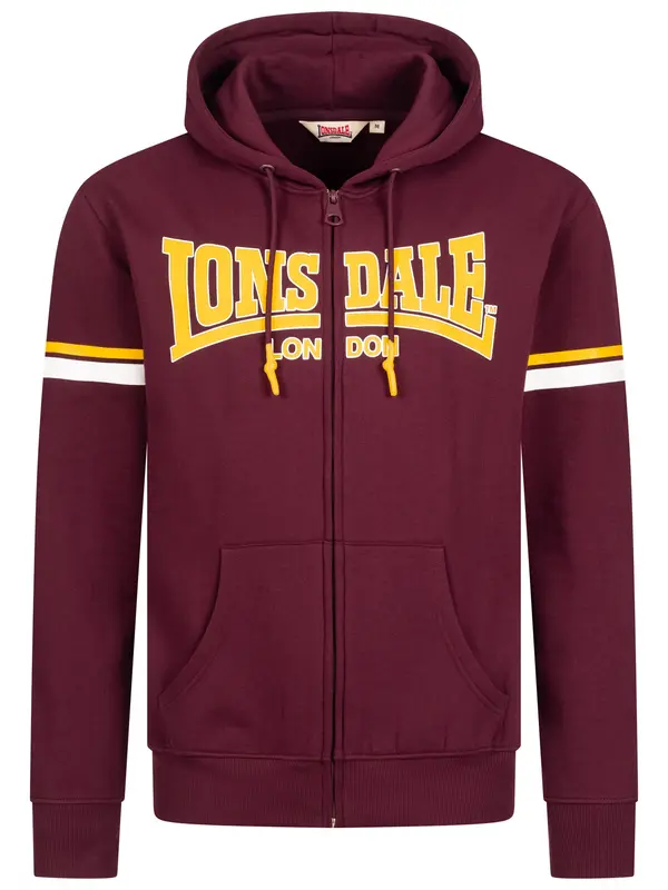 LONSDALE LONSDALE Jopa na zadrgo 'Darfield'  rumena / temno rdeča / bela