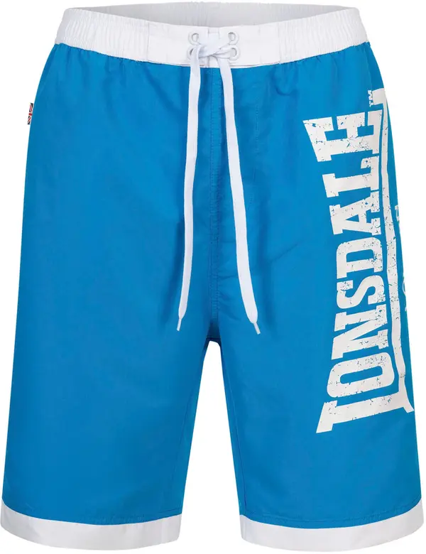 LONSDALE LONSDALE Kratke kopalne hlače 'Clennell'  modra / bela