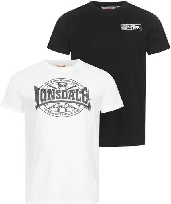 Lonsdale London Lonsdale London Majica 'Clonkeen'  črna / bela
