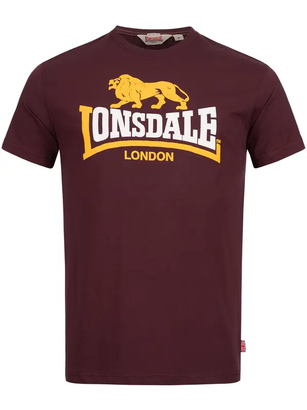 Lonsdale London Lonsdale London Majica 'Holmpton'  rumena / bordo / bela