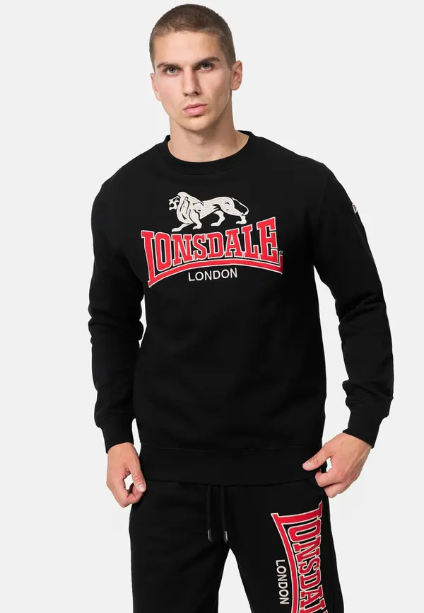 Lonsdale London Lonsdale London Majica 'Lawins'  rdeča / črna / bela