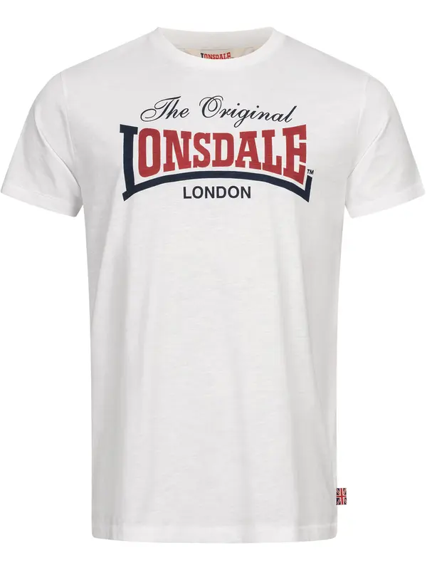 LONSDALE LONSDALE Majica 'Aldingham'  mornarska / rdeča / bela