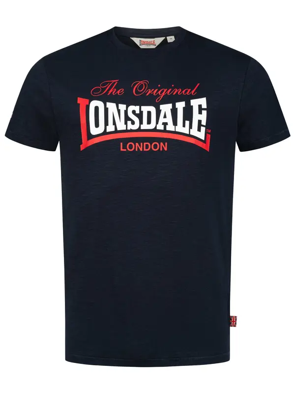 LONSDALE LONSDALE Majica ' Aldingham'  mornarska / rdeča / bela