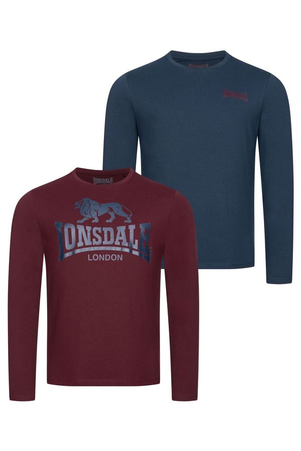 LONSDALE LONSDALE Majica 'AYRSHIRE'  mornarska / bordo