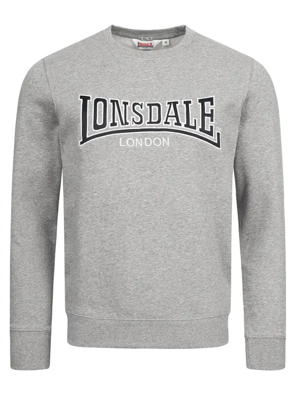 LONSDALE LONSDALE Majica 'Berger LP181'  nočno modra / pegasto siva / bela