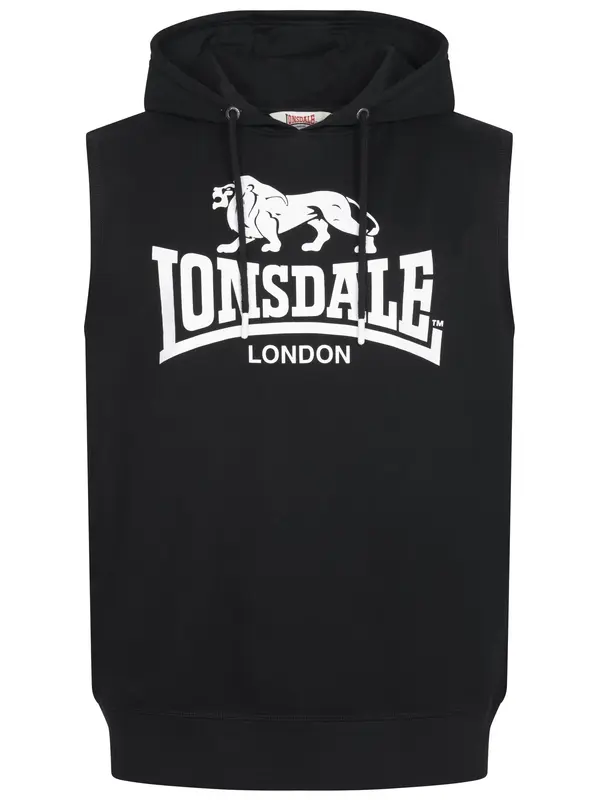 LONSDALE LONSDALE Majica 'Bignor'  črna / bela