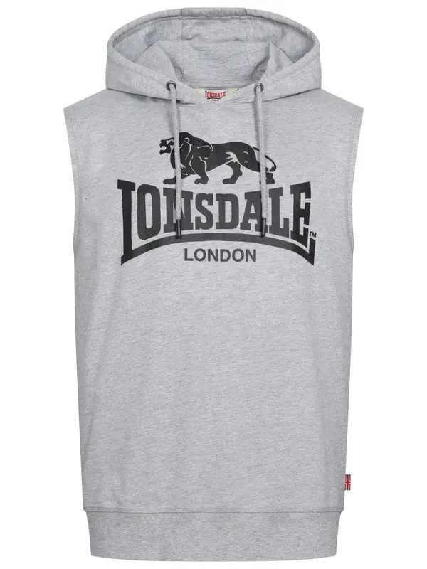 LONSDALE LONSDALE Majica 'Bignor'  pegasto siva / črna