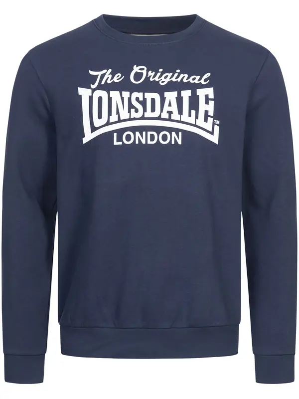 LONSDALE LONSDALE Majica 'Burghead'  mornarska / bela