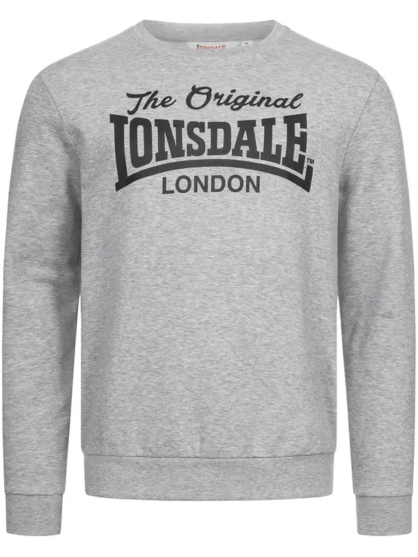LONSDALE LONSDALE Majica 'Burghead'  siva / črna