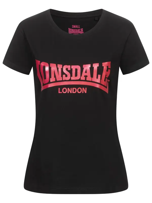 LONSDALE LONSDALE Majica 'Cartmel'  malina / črna