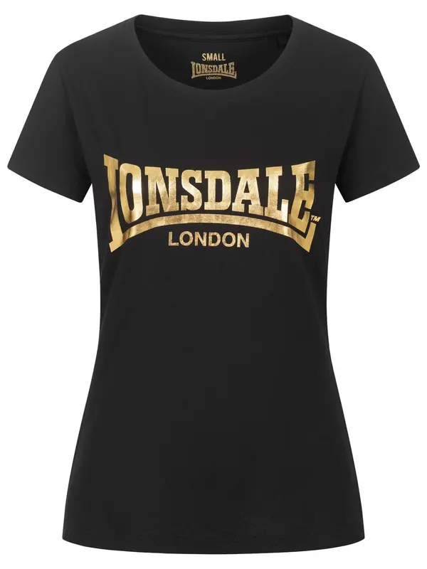 LONSDALE LONSDALE Majica 'CARTMEL'  zlata / črna