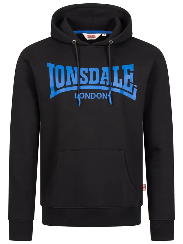 LONSDALE LONSDALE Majica 'Chatsworth'  azur / črna