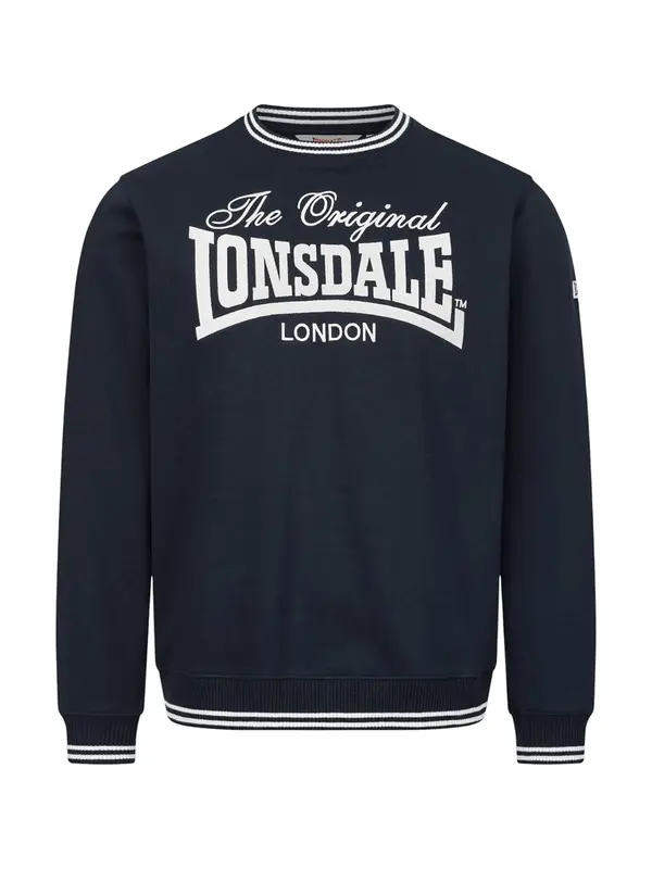 LONSDALE LONSDALE Majica 'Clifton'  mornarska / bela