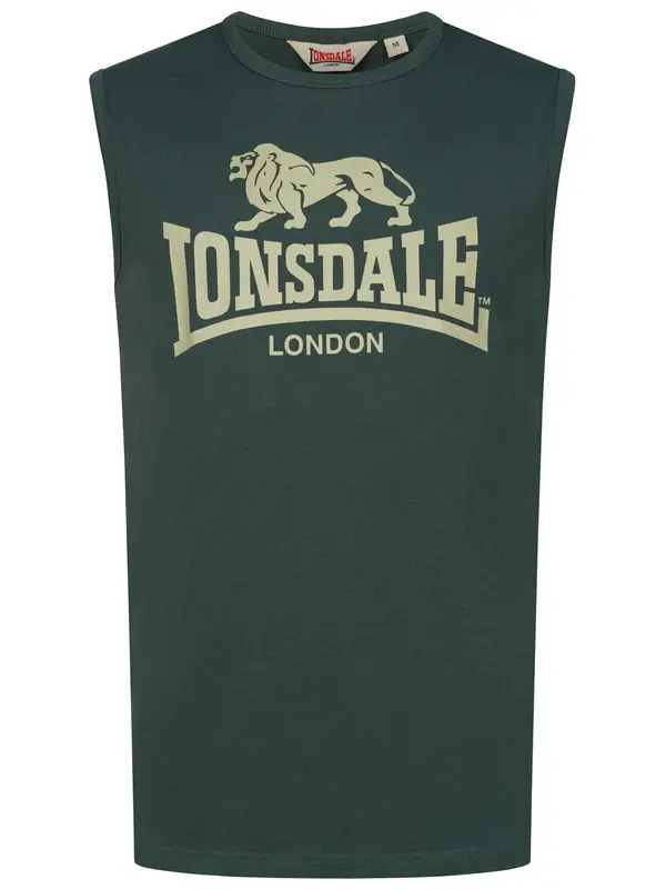 LONSDALE LONSDALE Majica 'Clopton'  trst / temno zelena