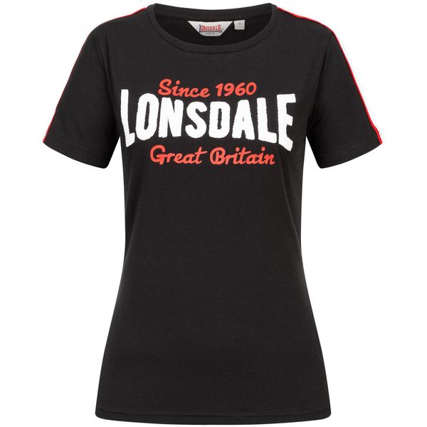 LONSDALE LONSDALE Majica 'Creggan'  rdeča / črna / bela