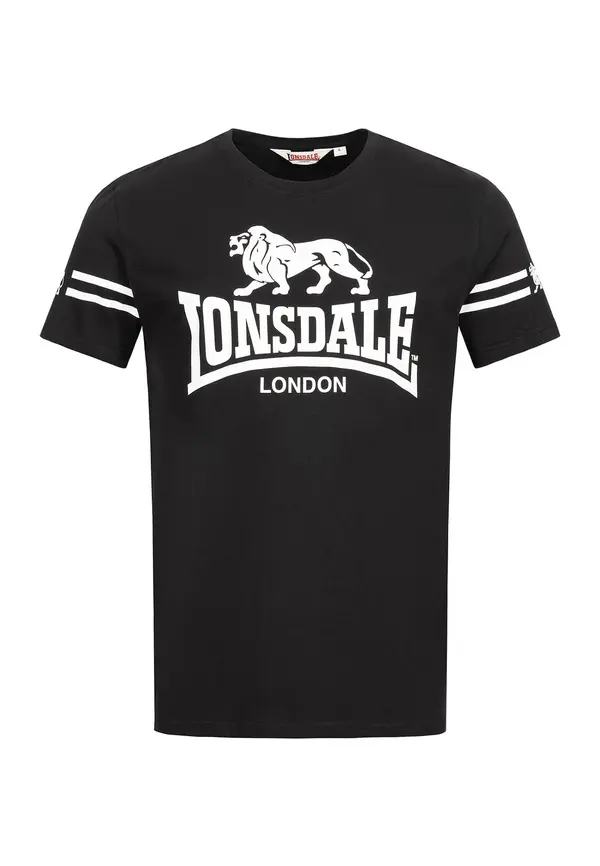 LONSDALE LONSDALE Majica  črna / bela