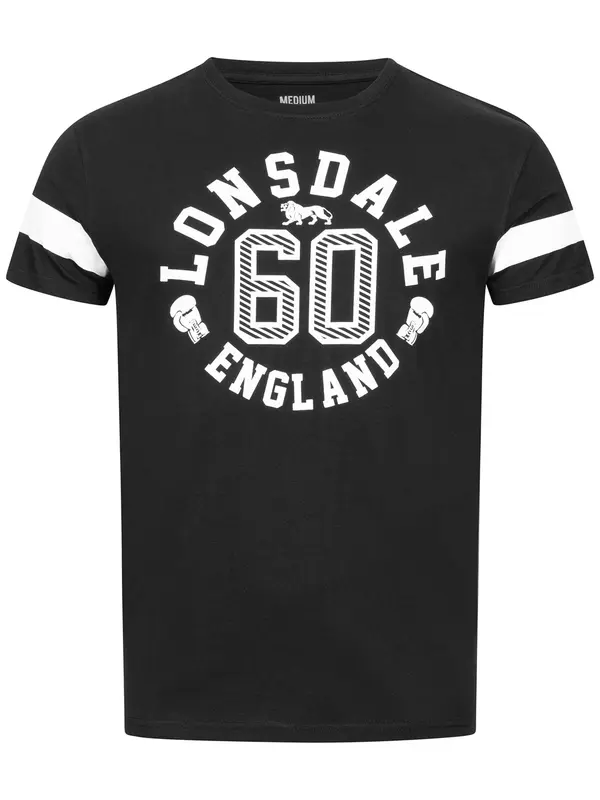 LONSDALE LONSDALE Majica  črna / bela