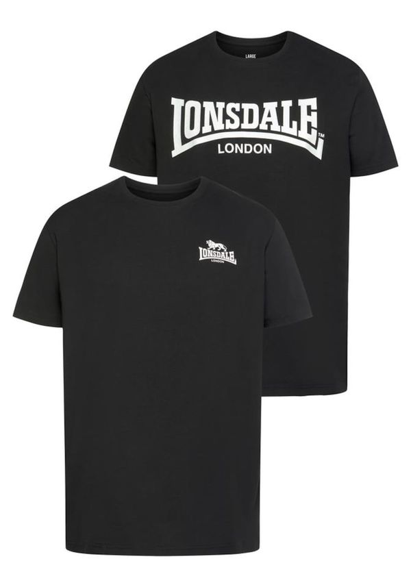 LONSDALE LONSDALE Majica  črna / bela