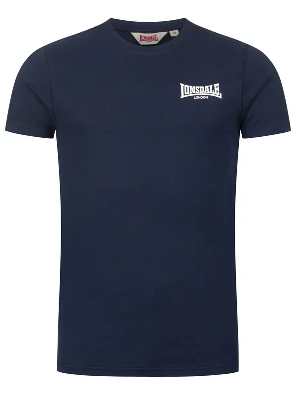 LONSDALE LONSDALE Majica 'Elmdon'  mornarska / bela