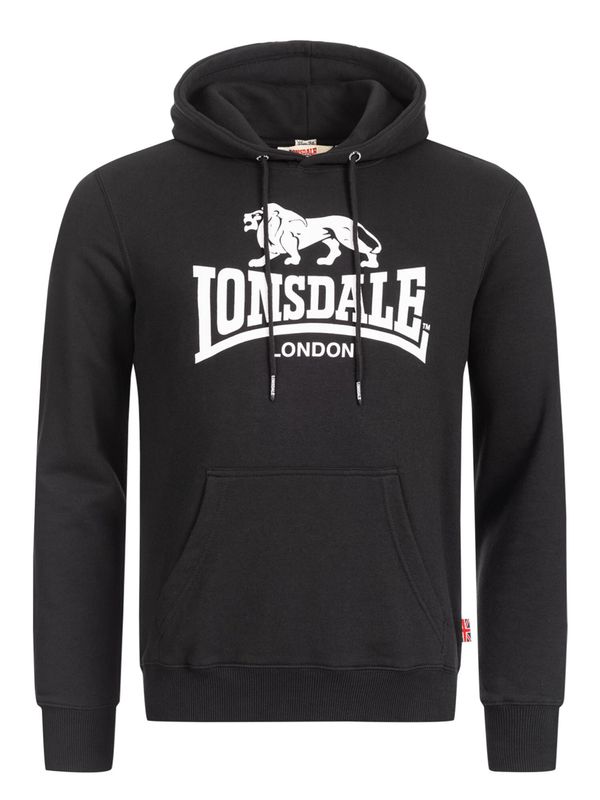 LONSDALE LONSDALE Majica 'Fremington'  črna / bela