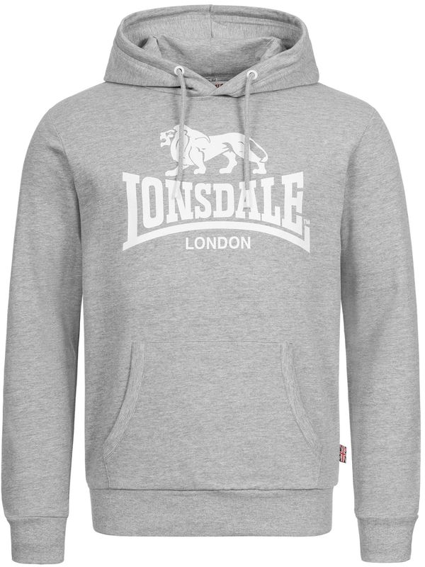 LONSDALE LONSDALE Majica 'Fremington'  siva / bela