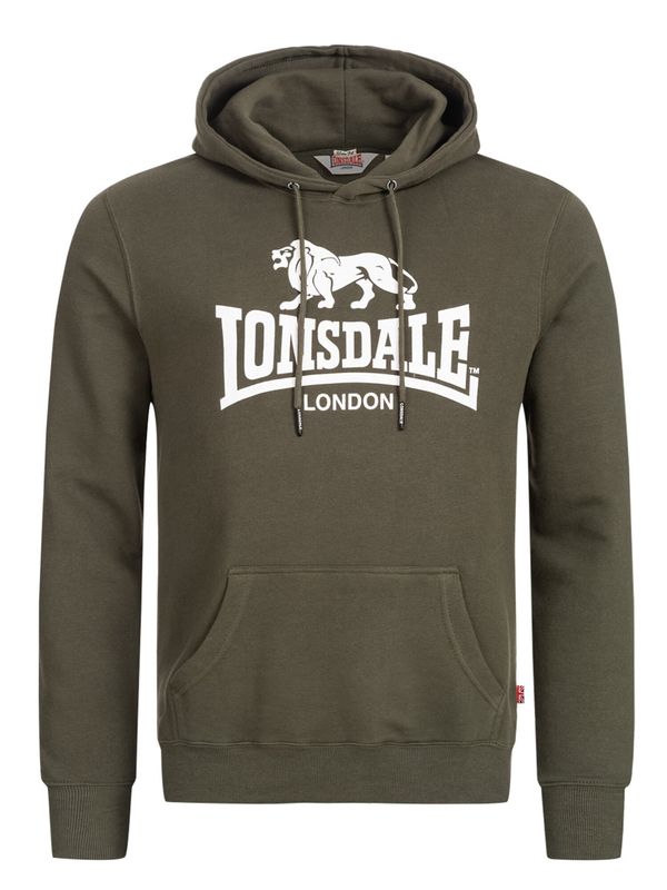 LONSDALE LONSDALE Majica 'Fremington'  zelena / bela