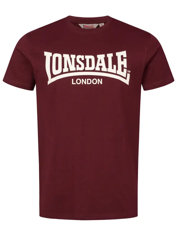 LONSDALE LONSDALE Majica 'Fulwood'  burgund / bela