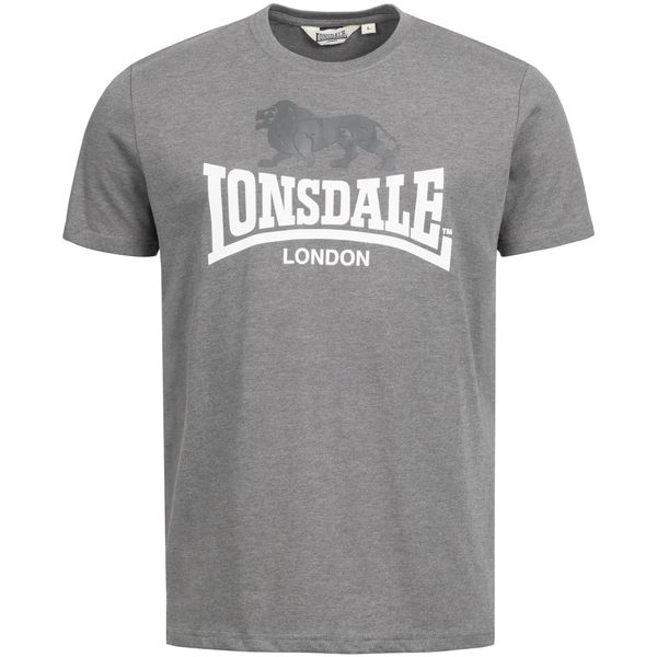 LONSDALE LONSDALE Majica 'Gargrave'  temno siva / bela