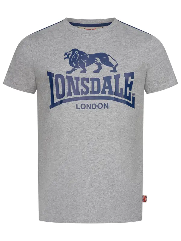 LONSDALE LONSDALE Majica 'Henconner'  mornarska / siva