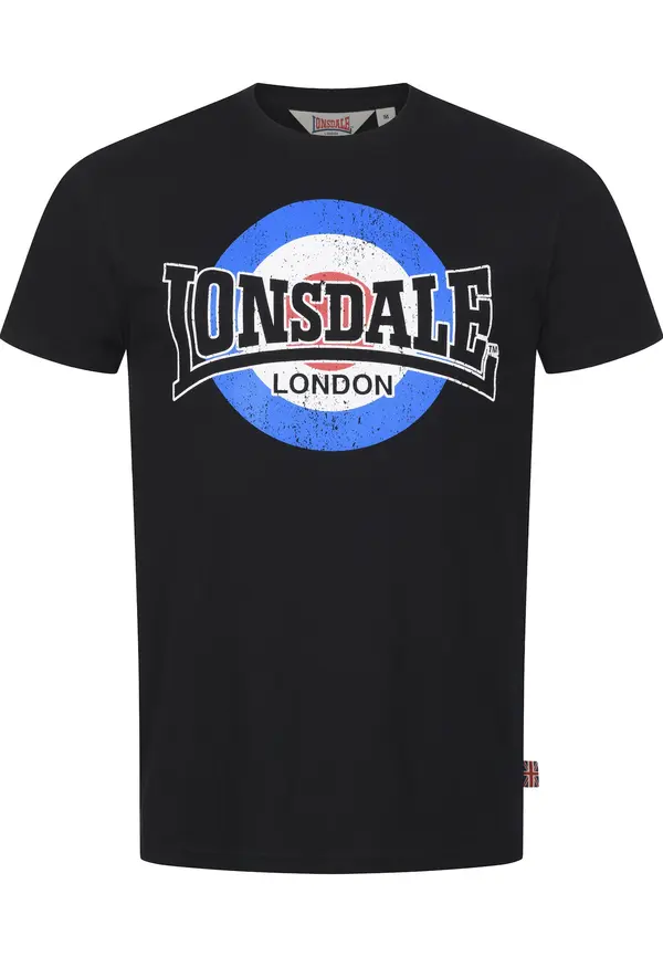 LONSDALE LONSDALE Majica 'Huyton'  modra / rdeča / črna / bela