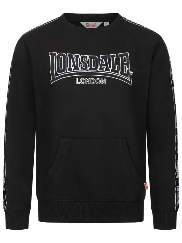 LONSDALE LONSDALE Majica 'Kirklinton'  svetlo modra / črna / bela