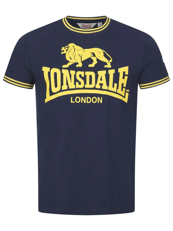 LONSDALE LONSDALE Majica 'Lees'  mornarska / rumena