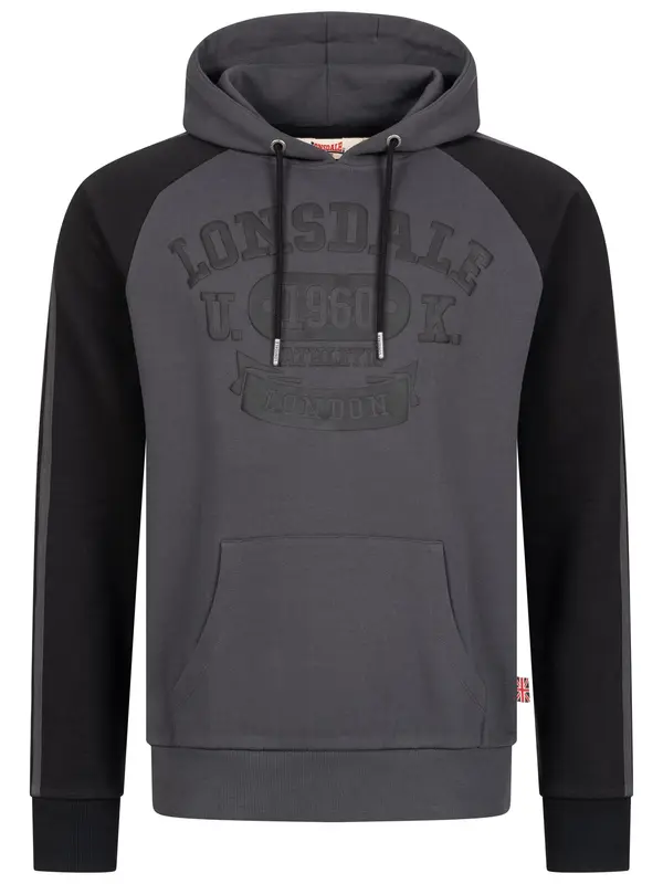 LONSDALE LONSDALE Majica 'LINNFOOTS'  antracit / temno siva / črna