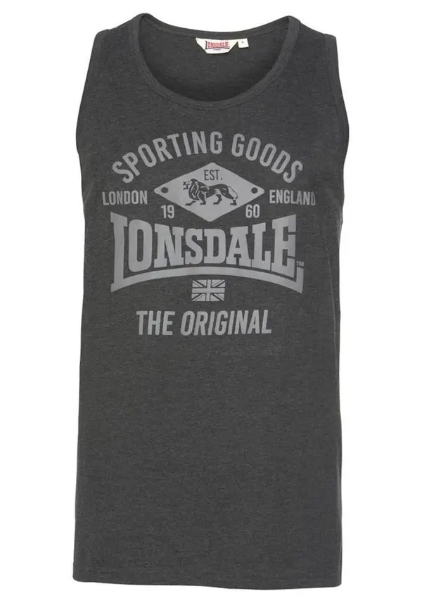LONSDALE LONSDALE Majica 'London Pilton'  antracit / svetlo siva