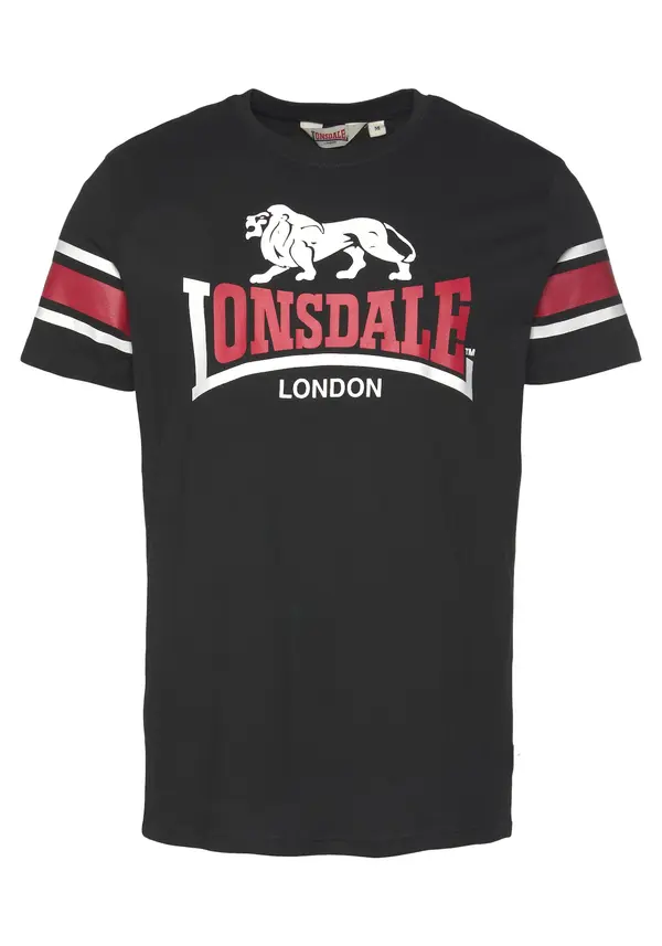 LONSDALE LONSDALE Majica  rdeča / črna / bela