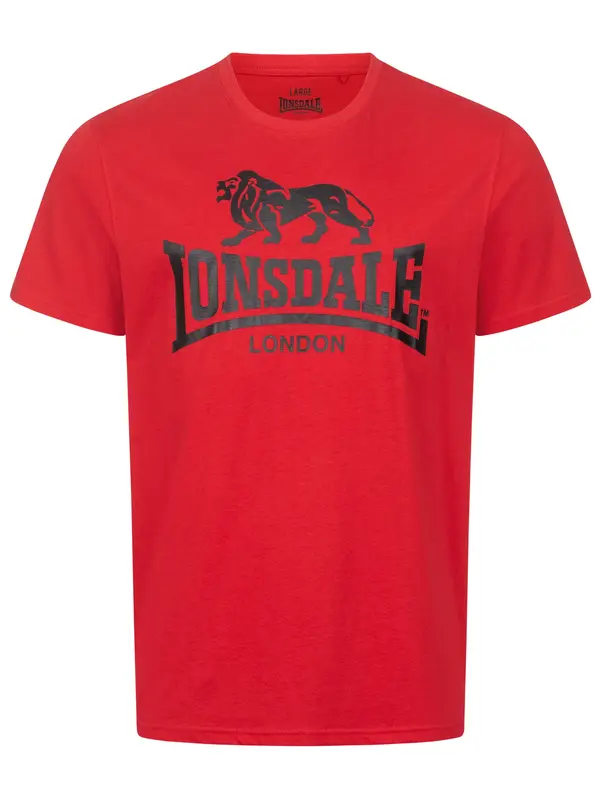 LONSDALE LONSDALE Majica  rdeča / črna
