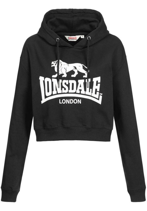 LONSDALE LONSDALE Majica 'Roxeth'  črna / bela