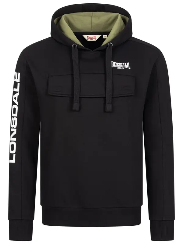 LONSDALE LONSDALE Majica 'Rushen'  antracit / črna / bela