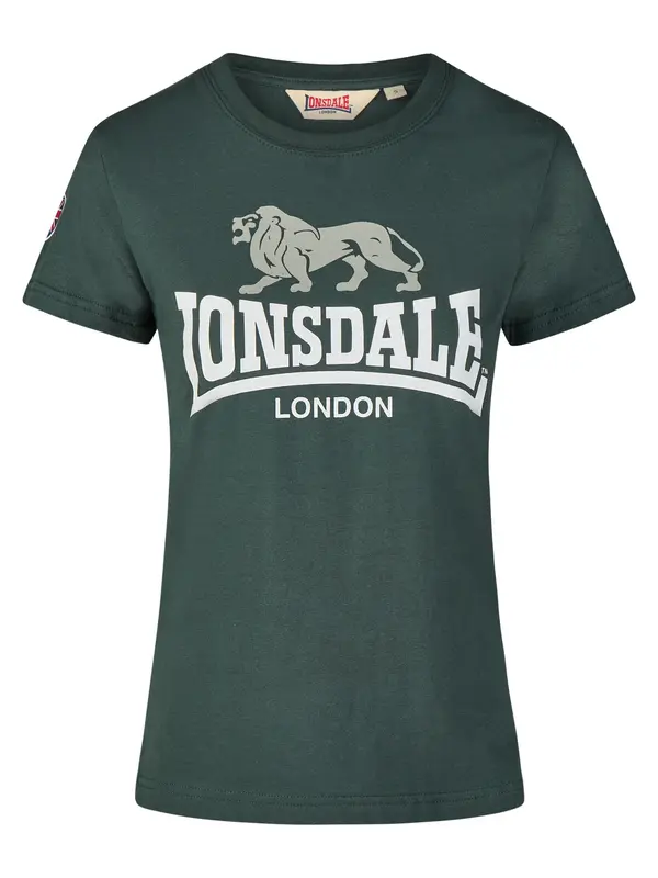 LONSDALE LONSDALE Majica 'SARSDEN'  jelka / pastelno zelena / bela