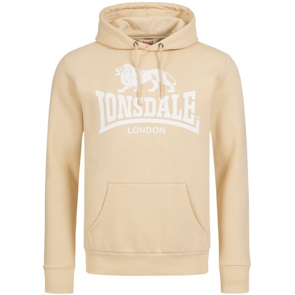 LONSDALE LONSDALE Majica 'SHERBORNE'  pesek / bela