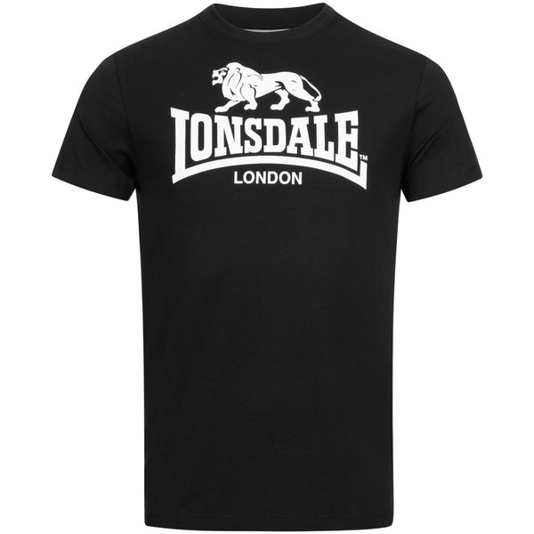 LONSDALE LONSDALE Majica 'ST. ERNEY'  črna / bela