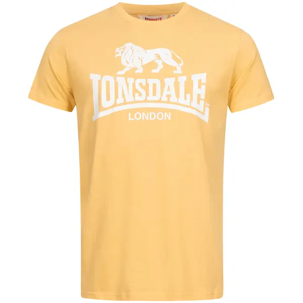 LONSDALE LONSDALE Majica 'St. Erney'  pastelno rumena / bela