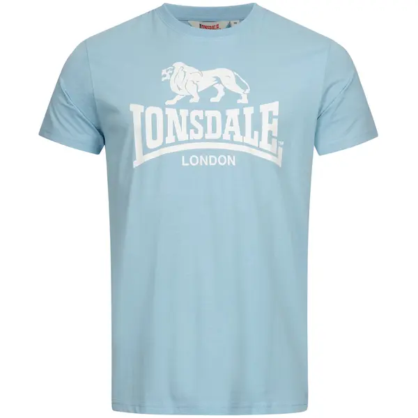 LONSDALE LONSDALE Majica 'St. Erney'  svetlo modra / bela