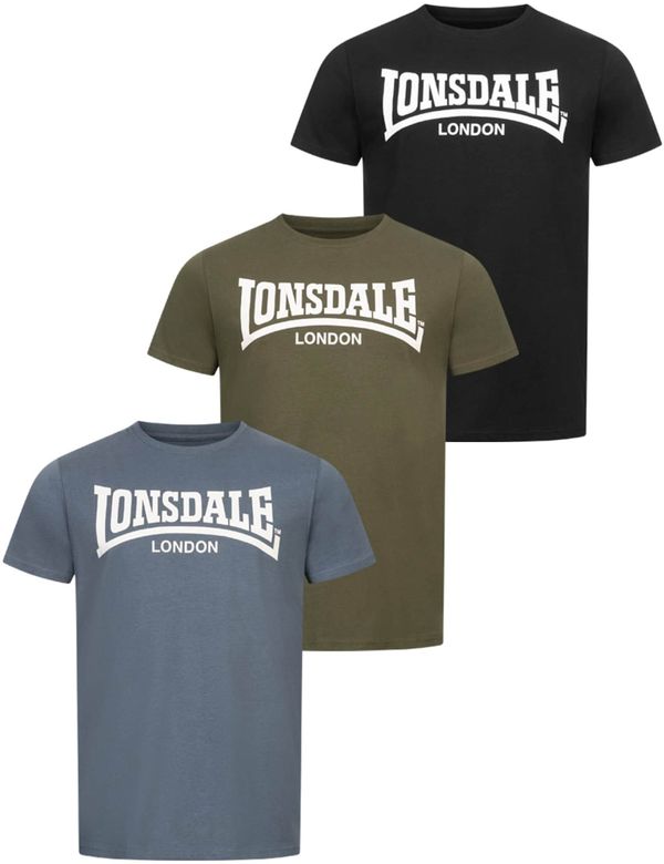 LONSDALE LONSDALE Majica  svetlo modra / temno modra / zelena / bela