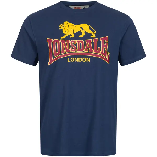 LONSDALE LONSDALE Majica 'Taverham'  mornarska / rumena / temno rdeča