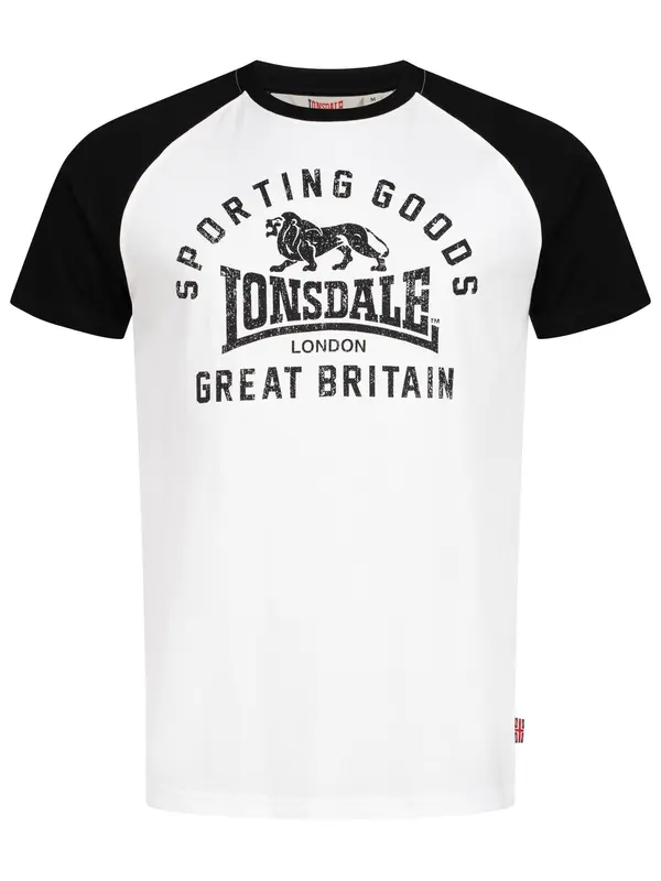 LONSDALE LONSDALE Majica 'Trenance'  črna / bela
