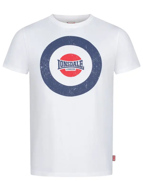 LONSDALE LONSDALE Majica 'Trevose'  mornarska / rdeča / bela