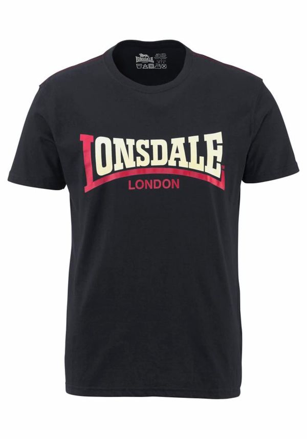 LONSDALE LONSDALE Majica 'TWO TONE'  črna