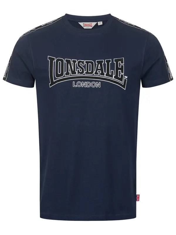 LONSDALE LONSDALE Majica 'Vementry'  temno modra / črna / bela
