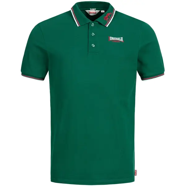 LONSDALE LONSDALE Majica  zelena / rdeča / bela
